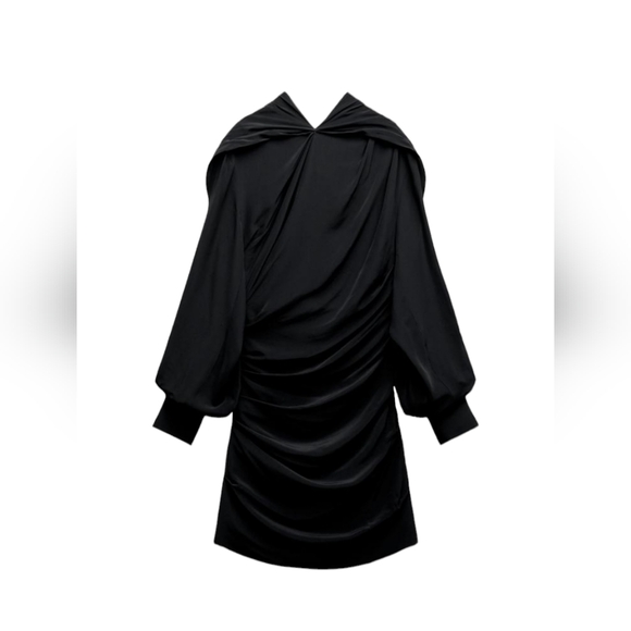 Zara Limited Edition Cape Sleeve Dress Size XS - Picture 9 of 15